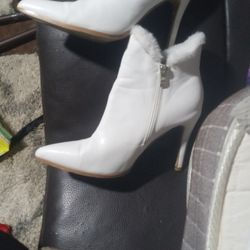 Winter White Ankle Boots