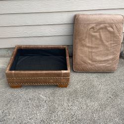 Genuine Leather Ottoman 