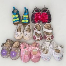 7 Pairs Variety Infant Toddler Sandals Shoes Ballet Size NB 12m - 1