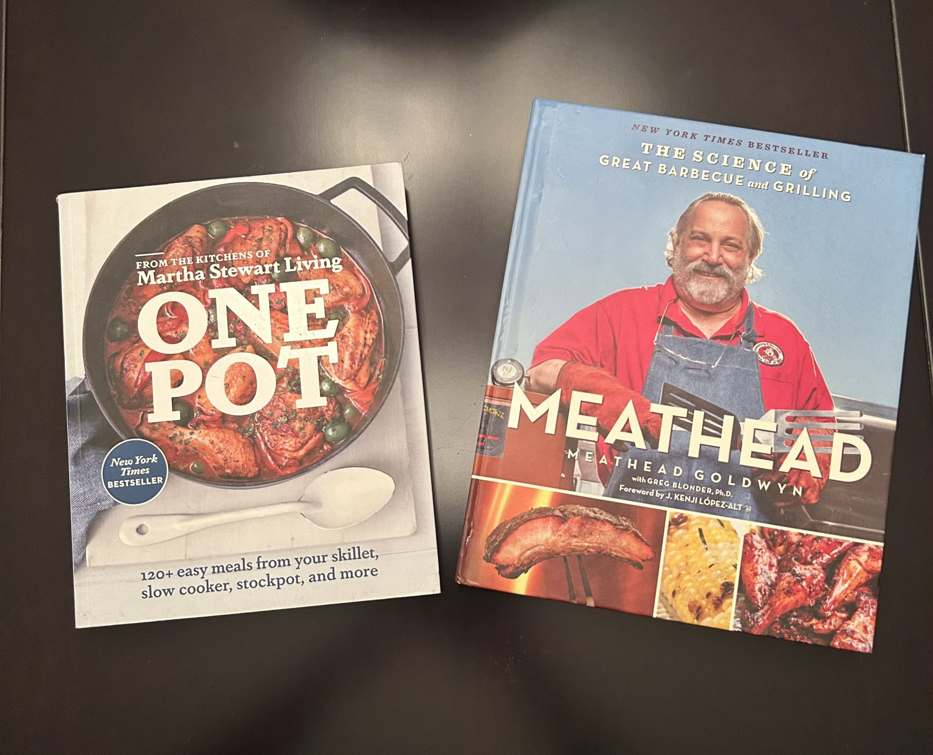 Meathead BBQ Cookbook and Martha Stewart One Pot Cookbook