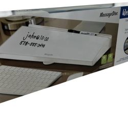 MessageStor Write and Store Glass Desktop Whiteboard and Organizer 18" x 6.5"