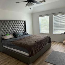 King Size Bed, Frame  Headboard And Mattress