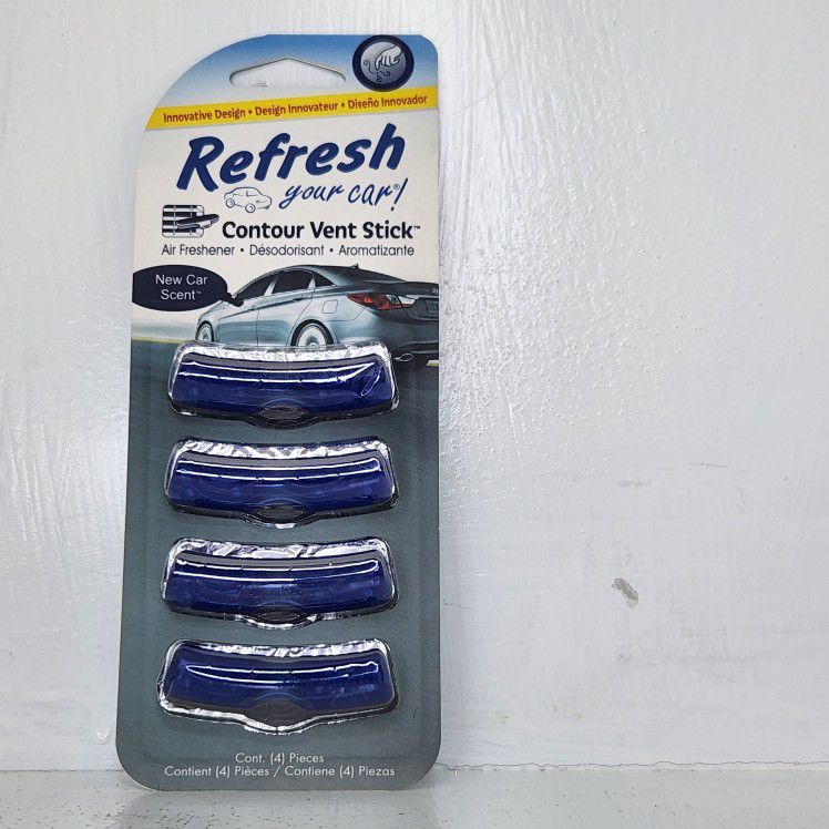 Refresh Your Car! New Car Scent Contour Vent Stick  Air Freshener