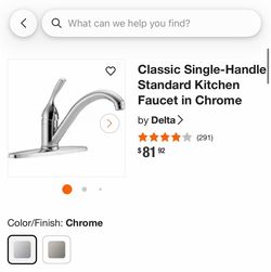 Delta Classic Single-Handle Kitchen Faucet Chrome