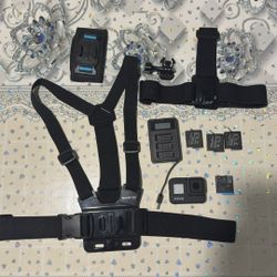 GoPro HERO8 Black Bundle + Chest Mount/Head Strap/Backpack Strap + Extra Batteries + Charger