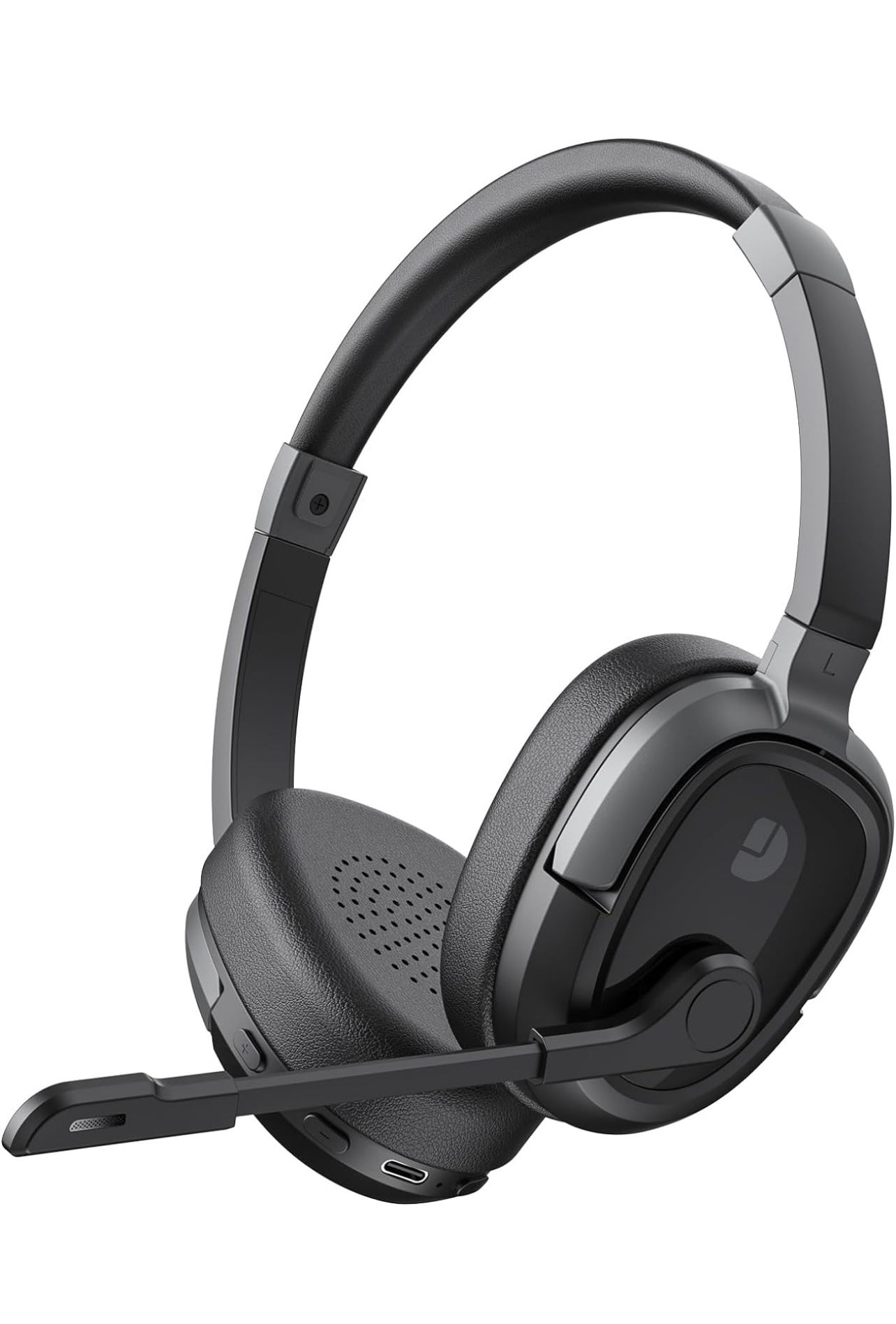 Bluetooth Headset, Bluetooth Headphones with Microphone Mute, 65Hrs Working Time & Bluetooth 5.3 Multipoint Connect Wireless