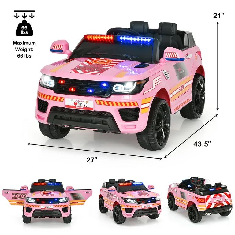 BRAND NEW 12V REMOTE CONTROL Electric Kid Ride On Car Power Wheels Police