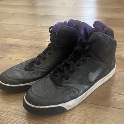 Nike Flight Black and Purple Shoes