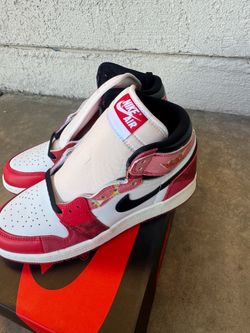 Air Jordan 1 Retro Sz 5.5Y Cash Or Bitcoin Only Spider-Man Across The Spider-Versed