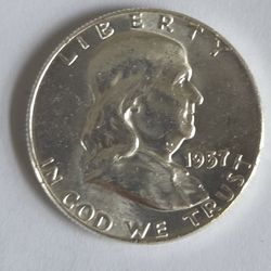 1957p Franklin Half Dollar BU