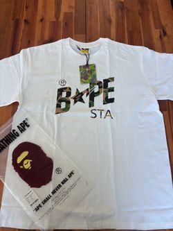 BAPE STA Camo Logo T-Shirt White XL