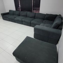 159" dark gray couches