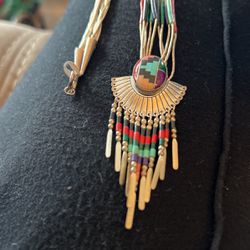 Navajo liquid Silver Necklace 
