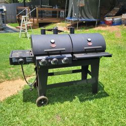 Gas And Charcoal Grill