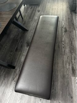 Dining room table with 4 chairs and stool