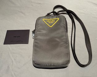 PRADA Tessuto Triango, Shoulder Bag, Handbag, Nylon, COLOR: Ardesia Giallo