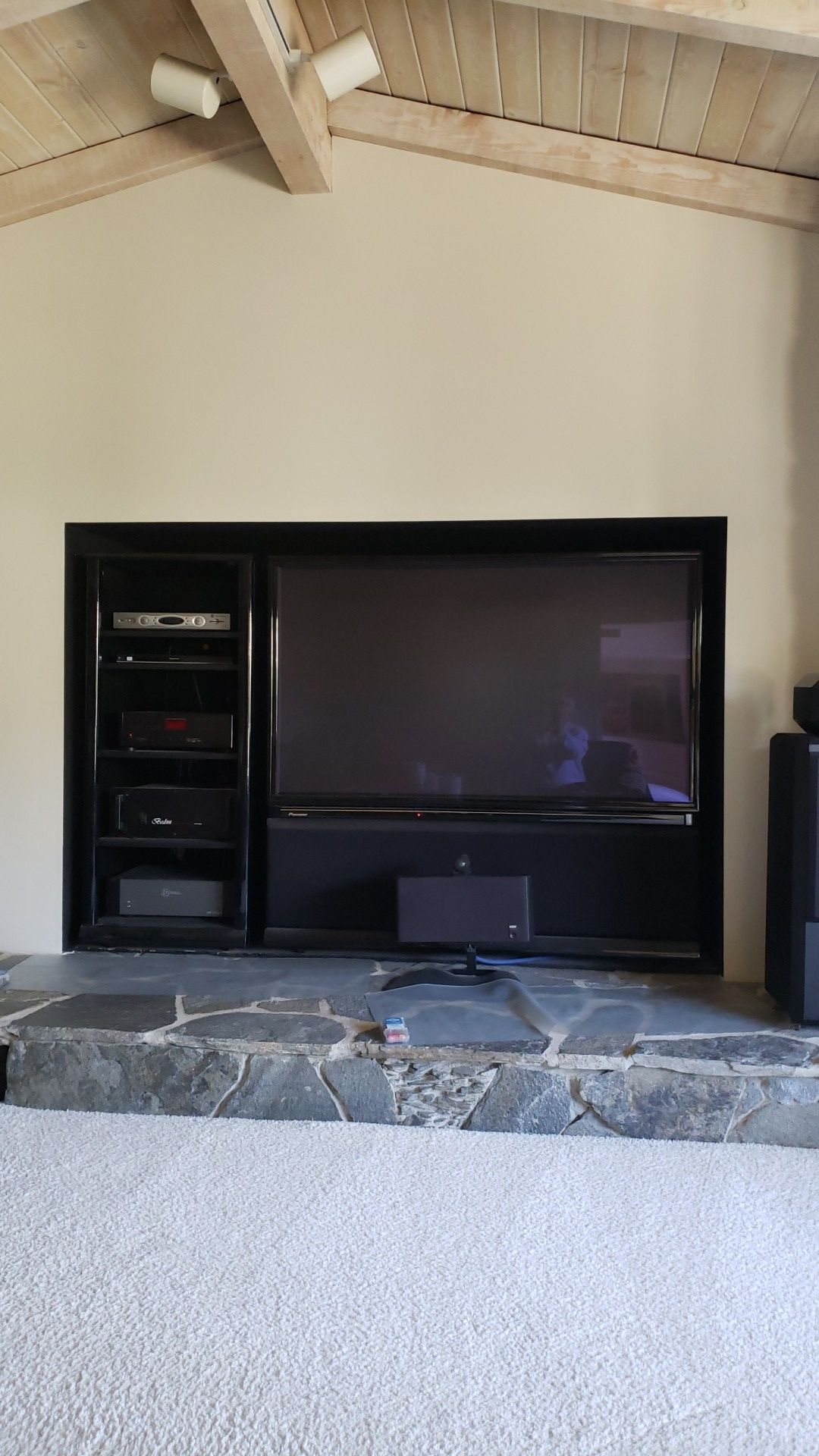 Pioneer Elite 62" HDTV in Perfect Condition w/ matching stereo cabinet