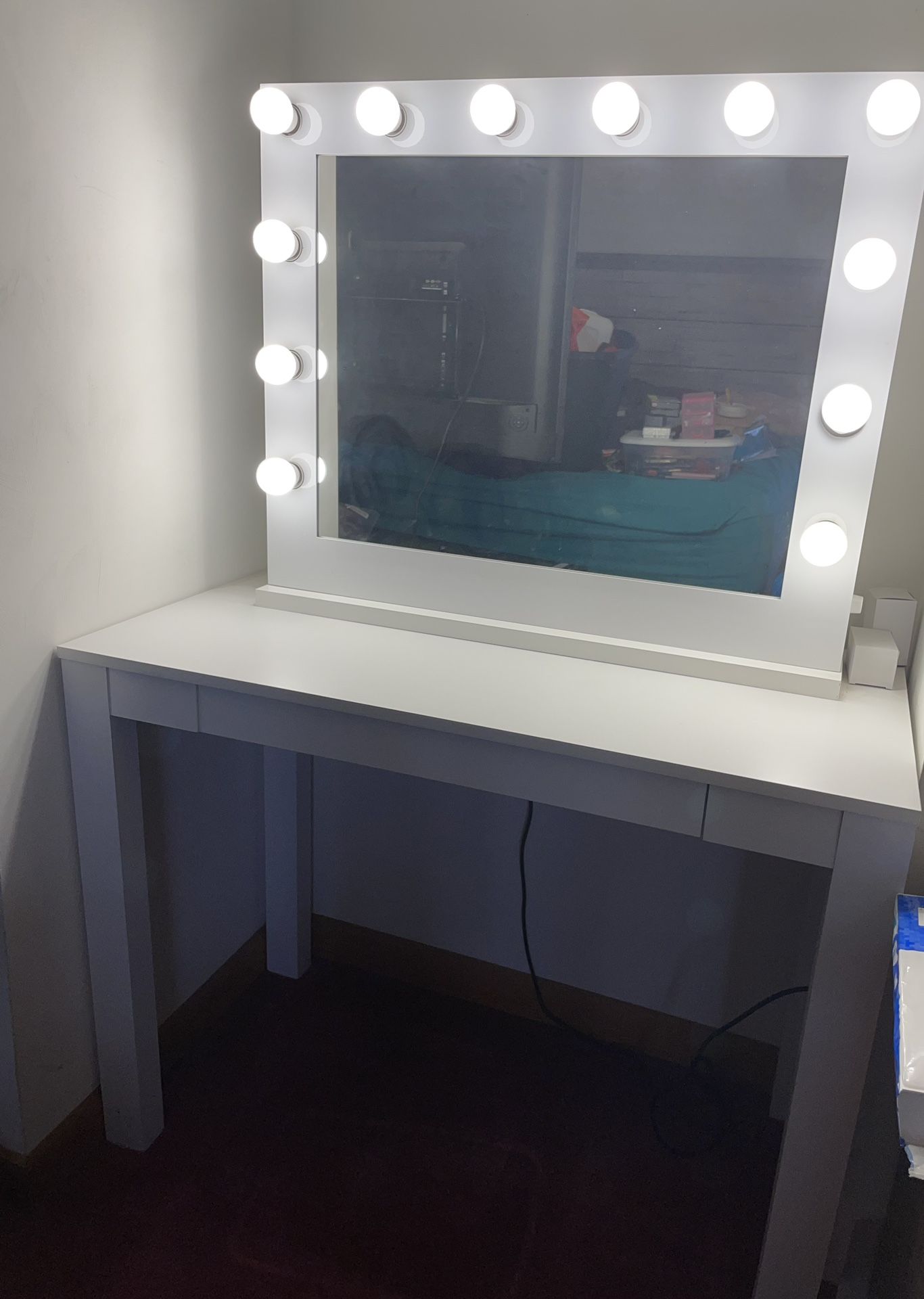White vanity