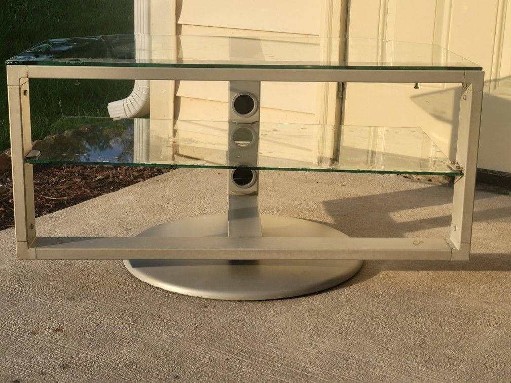 Glass and Grey TV Console