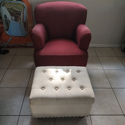Free Chair And Ottoman Ottoman Also Serves A Storage