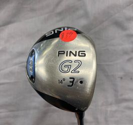 Ping G2 14° 3 Wood RH 43” Ping TFC 100 Graphite Shaft Regular Flex Golf Club
