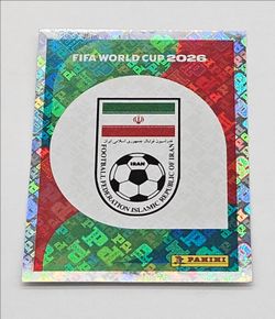 IRN 1 IRAN SHIELD FIFA WORLD CUP 2026 STICKERS FIGURITAS BARAJITA