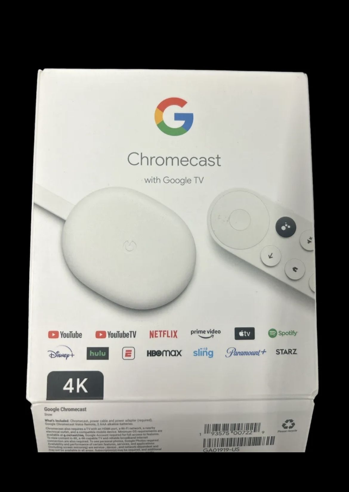 Brand New Sealed Chromecast with Google TV HD Snow Live TV in 1080p HD