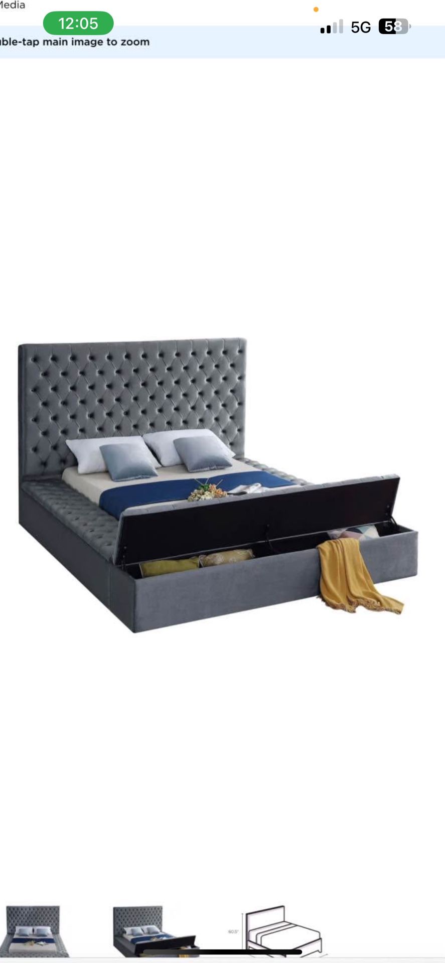 King Bed Gray