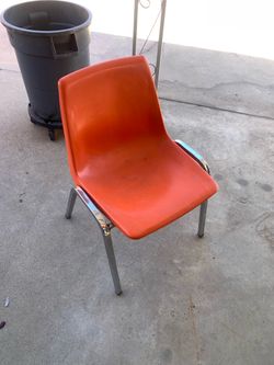 Plastic chair metal frame