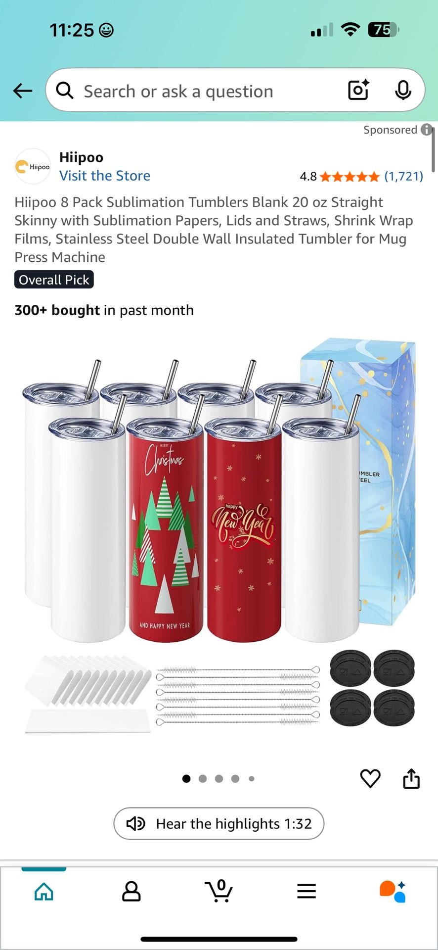 Hiipoo sublimation tumbler