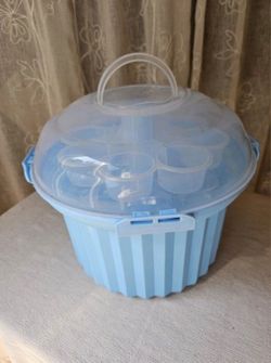 Cupcake Carrier/storage 48 Capacity, Blue 
