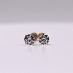 14k Gold Screw Back Earrings 4mm