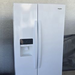 Whirlpool Refrigerator Side by side White