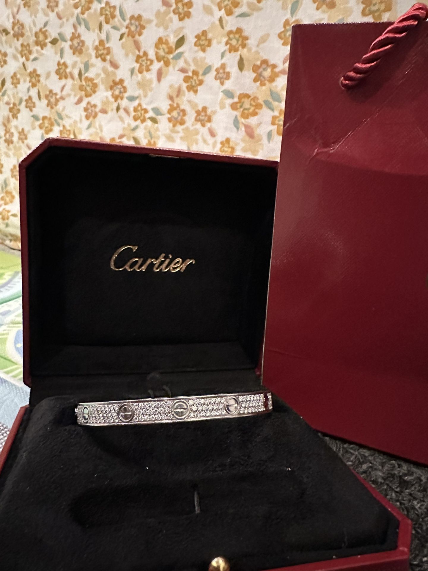 Cartier Full Paved Diamond Love Bracelet