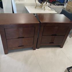 Pair (2) Coaster Furniture wood 2-Drawer Nightstands. From pet free smoke free home. Jupiter.