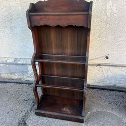 Antique , glass shelf rack