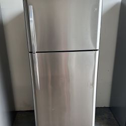 Ge Fridge Top And Bottom Stainless 