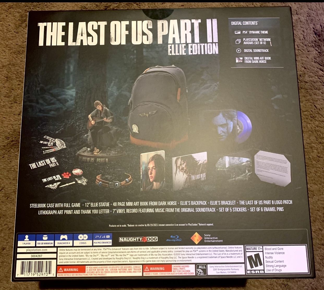 Sony PS4 The Last of Us Part II Ellie Edition Video Game 3004287 - US