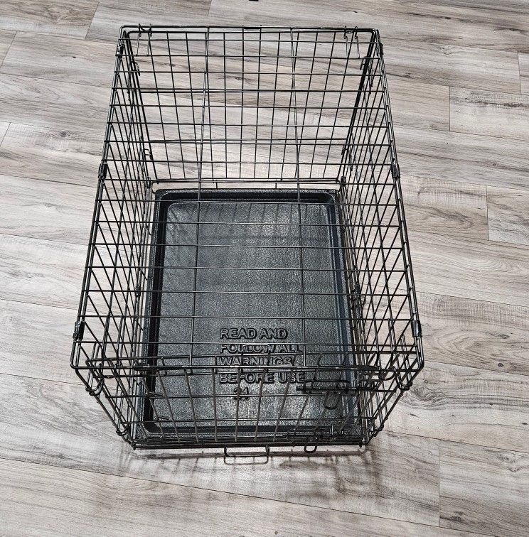 24" Double Door Dog Crate Kennel