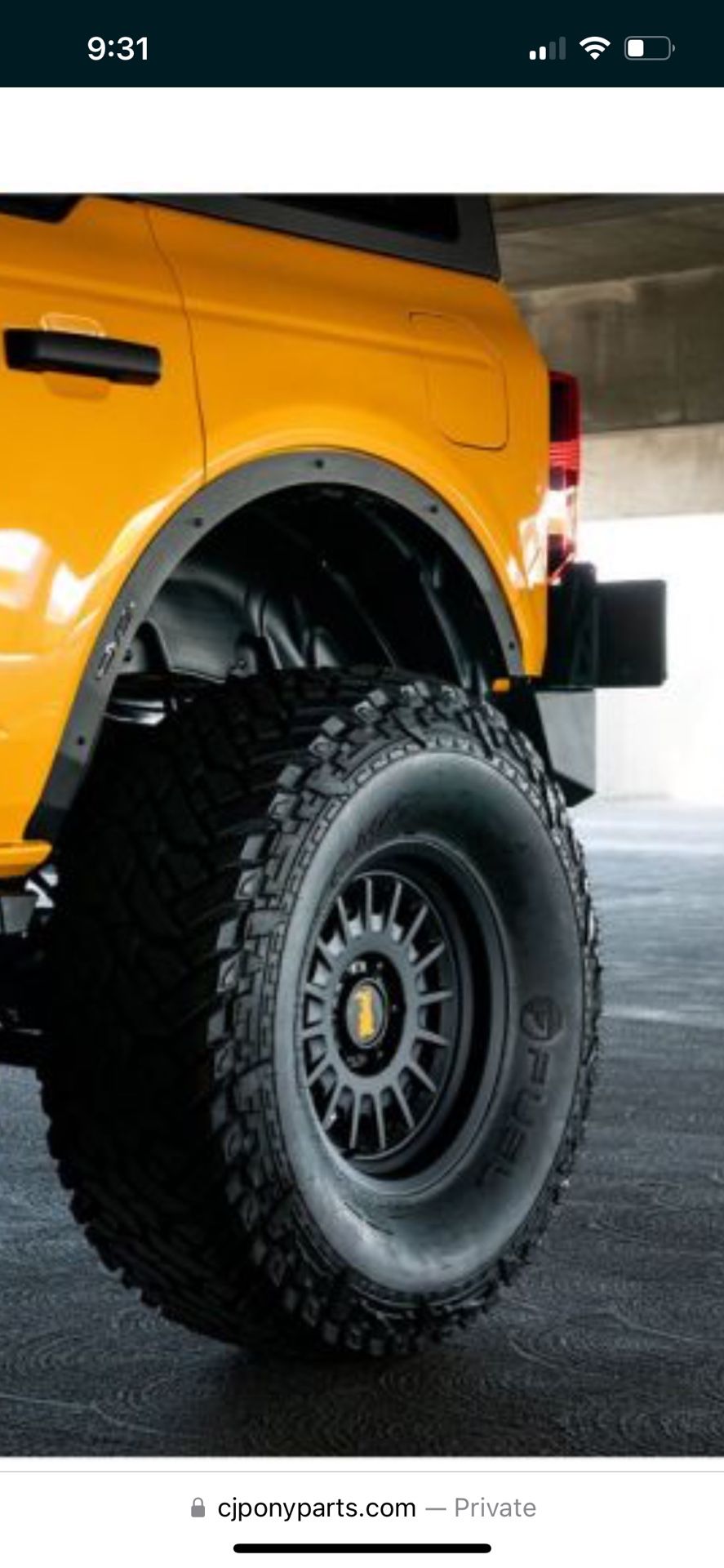 2021-2024 Ford Bronco DV8 Fender Delete Kit