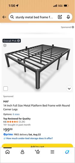 Full size metal bed frame