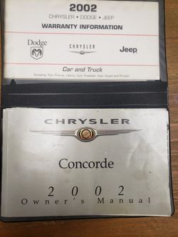 Chrysler Concorde Owner's Manual