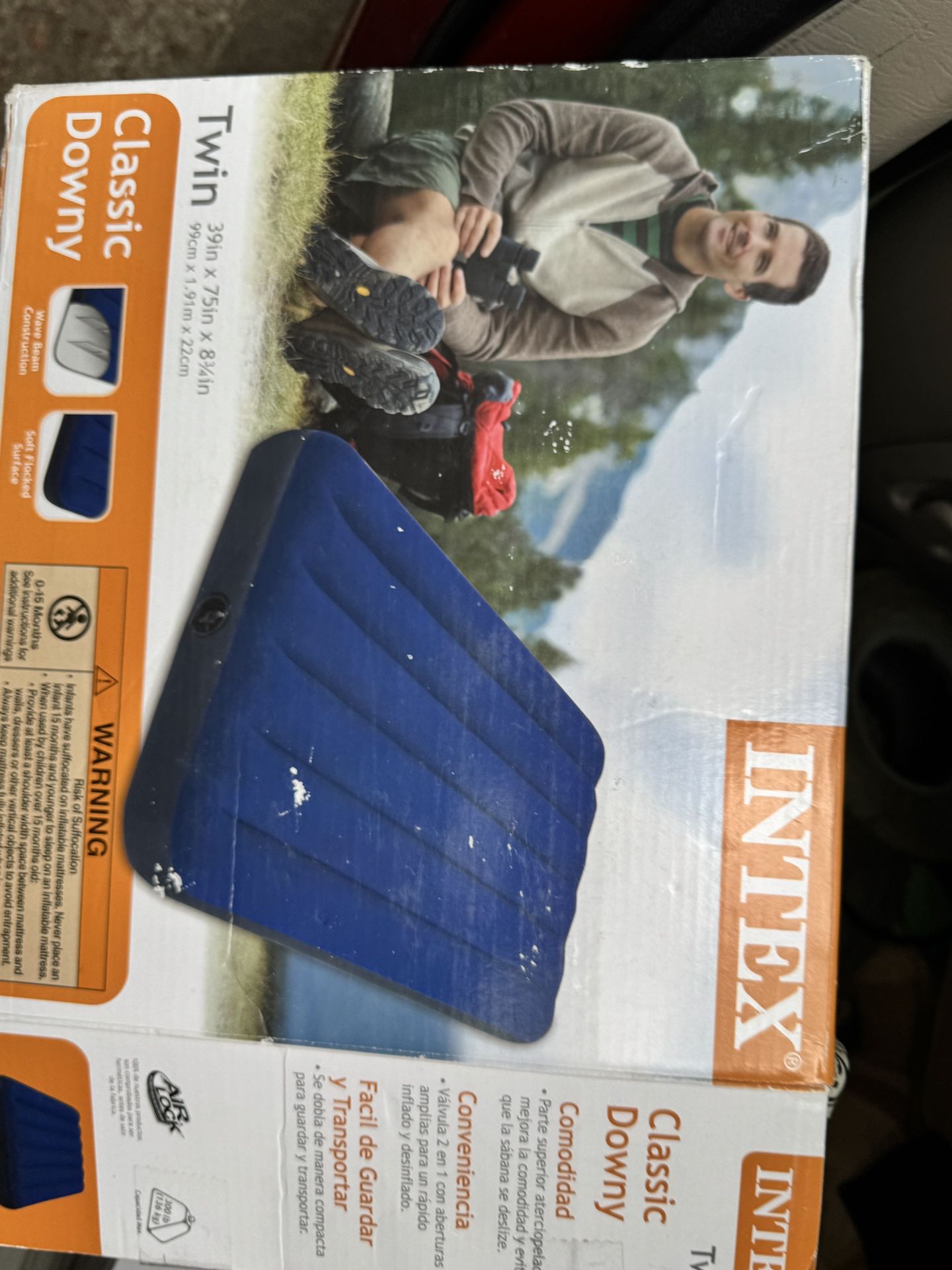 NIB INTEX CLASSIC DOWNY  TWIN AIR MATTRESS !! 