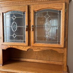 Oak Cabinet/kitchen Sets Shelves Light 