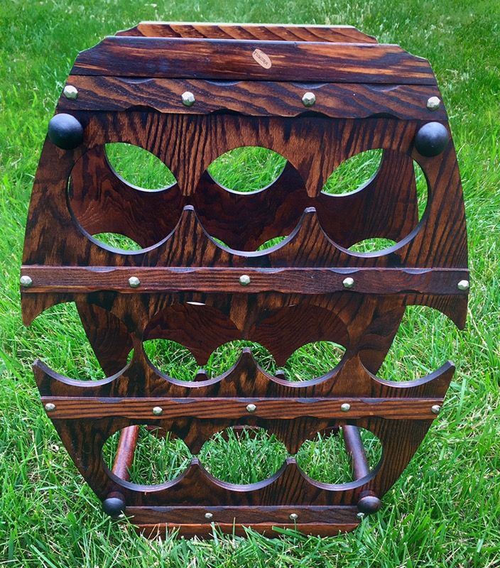 Tundra Wooden Mahogany Wine Rack Holds 9 Bottles
