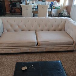 Chesterfield Tufted Beige Sofa

