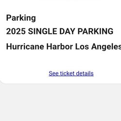 One Single Day Parking For Hurricane Harbor 