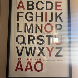 Large Framed ABC picture 