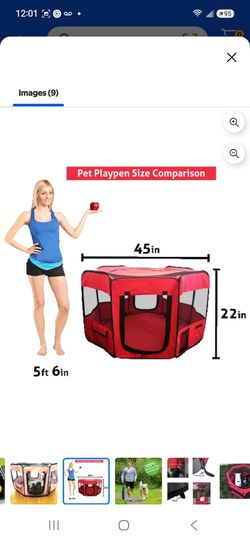 Portable Pet Playpen Puppy Kennel - Best for Small and Medium Size Dogs and Cats