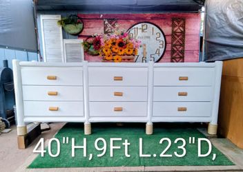 Super long 9/drawer wood log cabin 9 drawer dresser